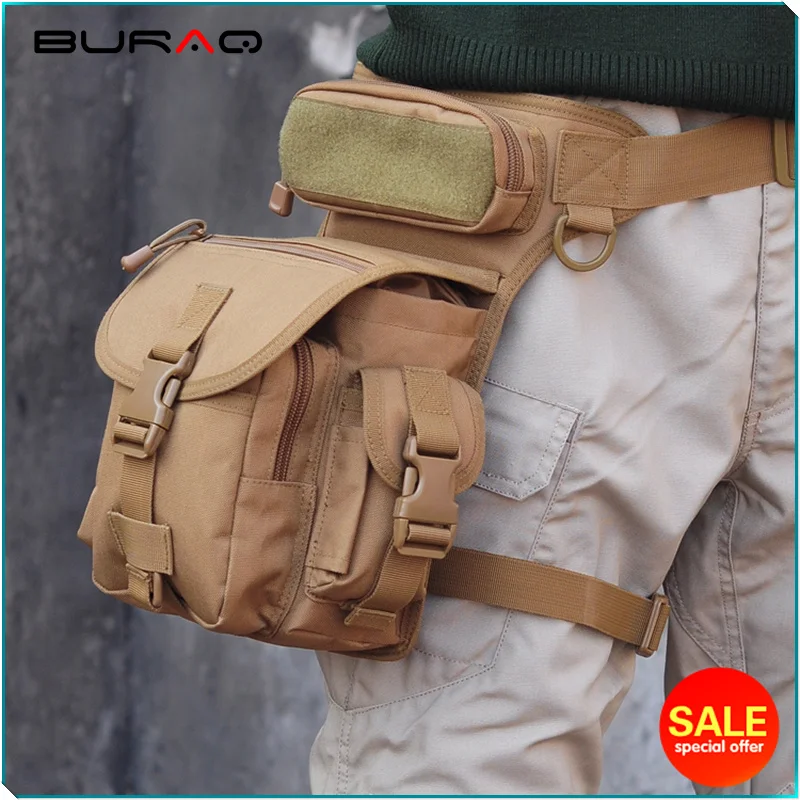 

Hot Sale Tactical Military Multifunctional waist Camouflage sports running bag Belt bicycle waist leg bag for men