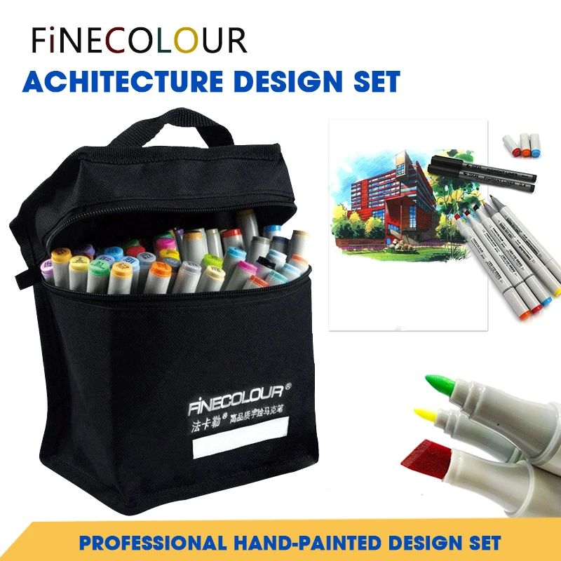 Finecolour 72 Color Set Architecture Set Marker Double Headed Sketch