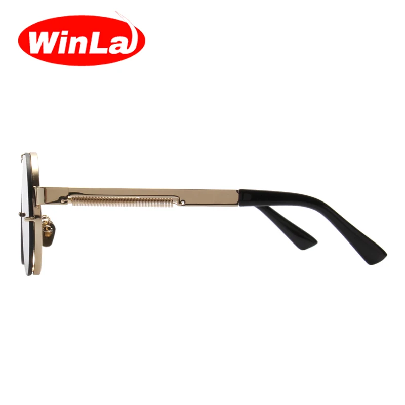 Winla Vintage Steampunk Sunglasses Men Goggles Round Sunglasses Women Brand Design Metal Frame Twin-Beams Glasses Mirror Shades Winla Vintage Steampunk Sunglasses Men Goggles Round Sunglasses Women Brand Design Metal Frame Twin-Beams Glasses Mirror Shades