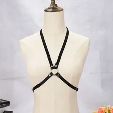JLX. Жгут черный жгут укороченный Топ Эротическое белье Косплей Связывание сексуальные заклепки тело жгут фетиш одежда белье