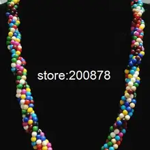 TNL479 тибетское красочное бисерное ожерелье из кости яка, многопрядное, этническое модное богемное ожерелье, низкий минимальный заказ