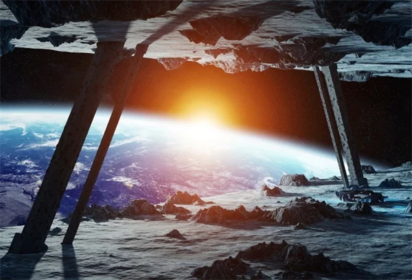 Laeacco космическая станция Вселенная современная технология фотографии фоны индивидуальные фотографические фоны для фотостудии - Цвет: Лаванда