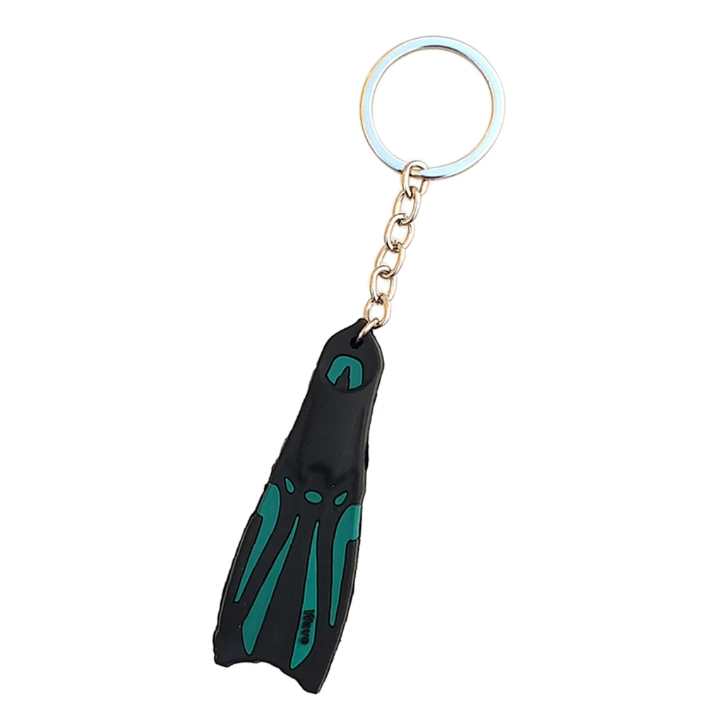 Scuba Diving Fin Flipper Key Chain for Men and Women Keyring for Boat Kayak Surfing Sailing Car Keys Accessory - Various Colors