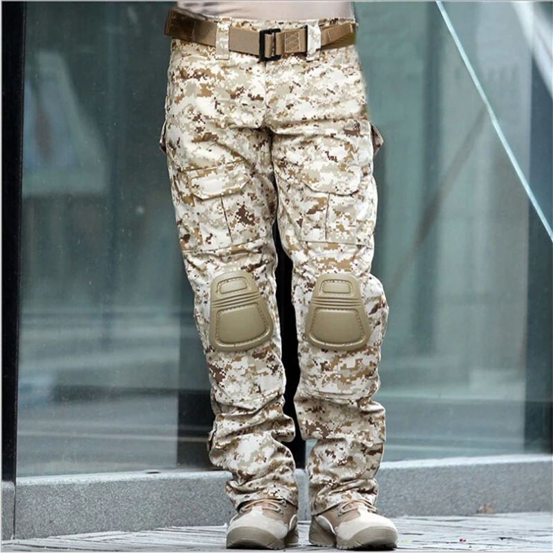 TACVASEN, мужские камуфляжные военные штаны с наколенниками, страйкбол, Мультикам, брюки-карго, армейские солдатские штаны, мужские тактические брюки 40
