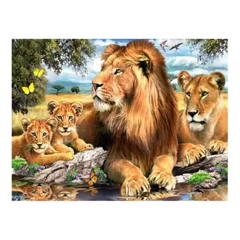 

2017 Beauty Animal 5D Diamond DIY Painting Craft Kit Home Decor 40*30cm Diamond embroidery Diamond painting canvas paintings