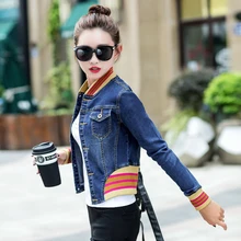 Новинка Harajuku джинсовые куртки пальто женские патч дизайн BF короткий Бомбер куртка Повседневная Свободная Casaco Feminino Винтаж Jaqueta Feminina