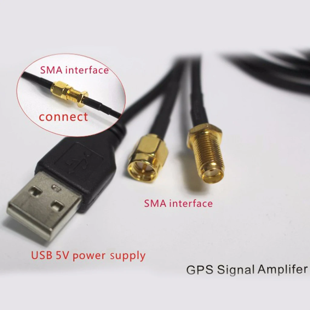 Car GPS Signal Amplifier Booster for Enhance 5M Repeater Receiver + Transmiter for Phone Navigation