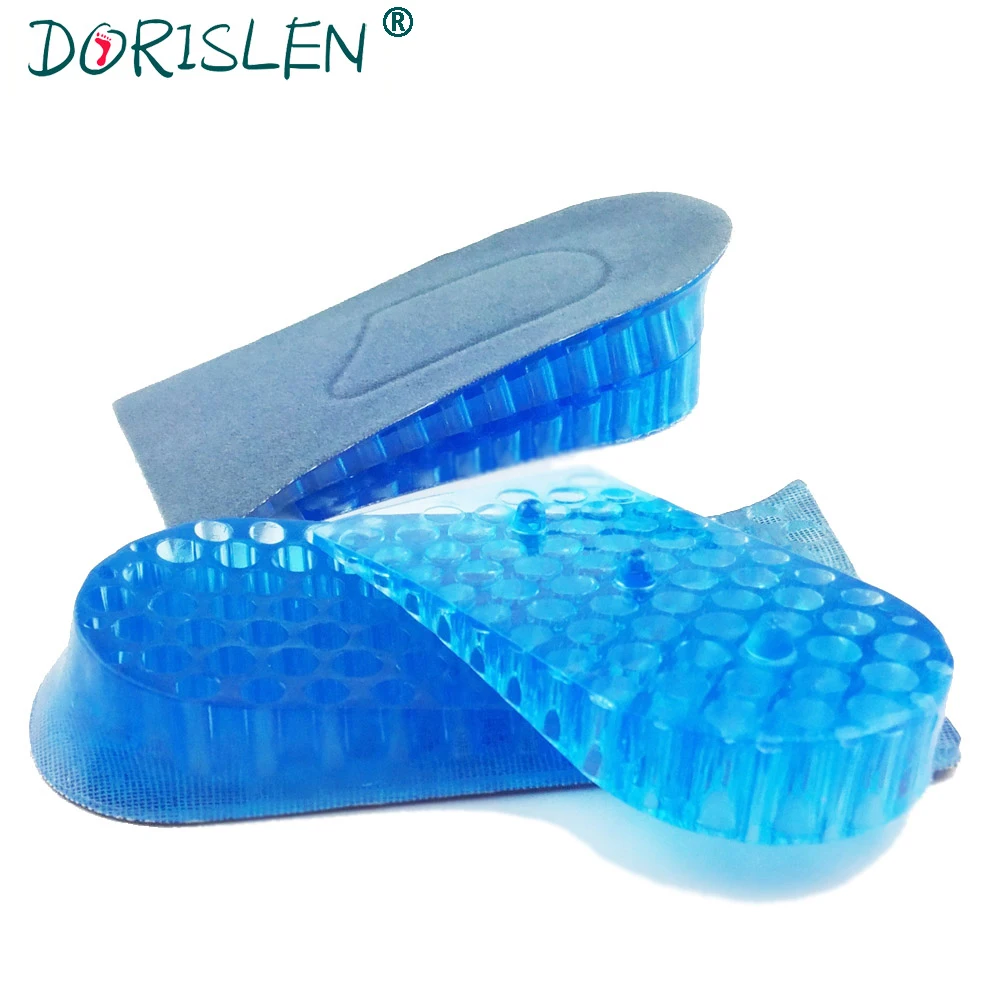 

DORISLEN Insoles Heel Lifts Silicone 2 Layer Invisible Increase Height Half Shoe Pad