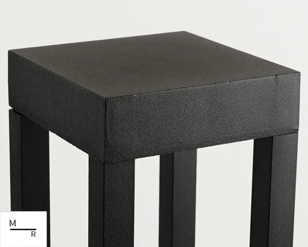 Preto ao ar Livre à Prova Iluminação do Gramado Becostar Alumínio Cinza Água Led Bollard Lâmpada Altura 200 Milímetros - d' 6 À Prova D' Água LED Bollard Lâmpada,