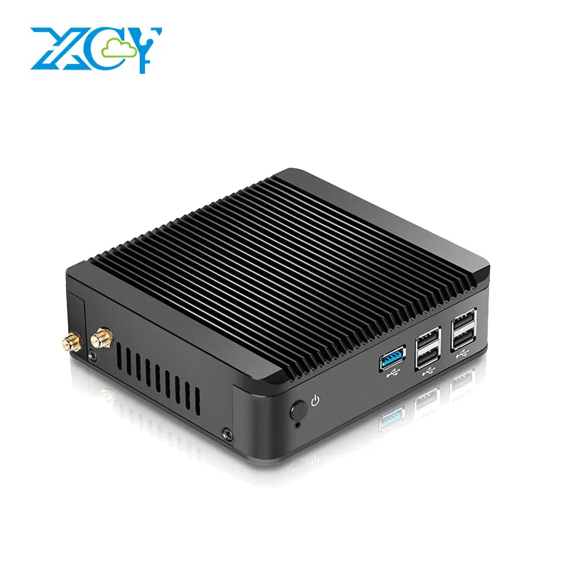 XCY Mini PC Windows 10 Linux Intel Celeron J1900 J1800 Gigabit LAN Wi-Fi мощный minipc Barebone безвентиляторный для HTPC HDMI VGA