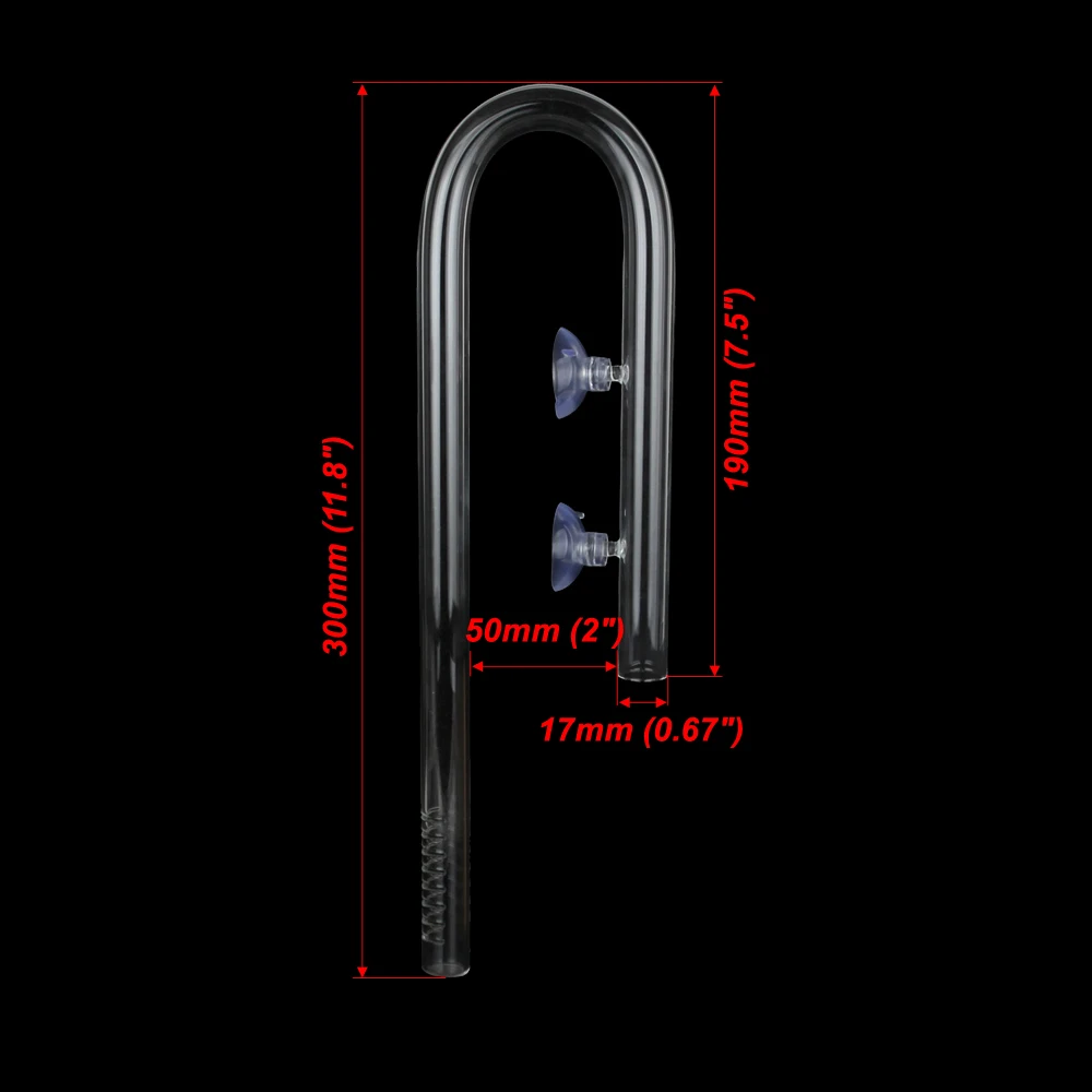 Высококачественные аквариумные водопроводные трубы 13 мм 17 мм Lily Pipe Inflow glass Tube с 2 шт присосками акриловый зажим для 16 мм/22 мм трубки