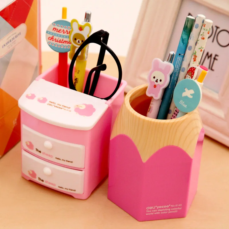 Creative Fashion Cute Pen Stand Office Desk Accessories Stationery