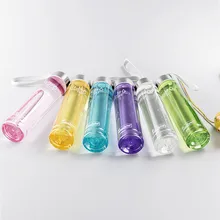 Новая кухонная походная кружка необычный, прозрачный цветной пластик прямая Бутылка Питьевая чашка Taza de agua