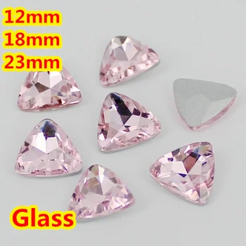 

12mm,18mm,23mm Light Color Triangle Glass Crystal Fancy Stone Bling For Jewelry Making/Wedding dress