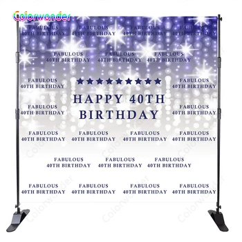 

Colorwonder Photography Background Blue with Twinkle Twinkle Stars and White Dots 5x7ft Blue Seamless Backdrop for 40 Birthday