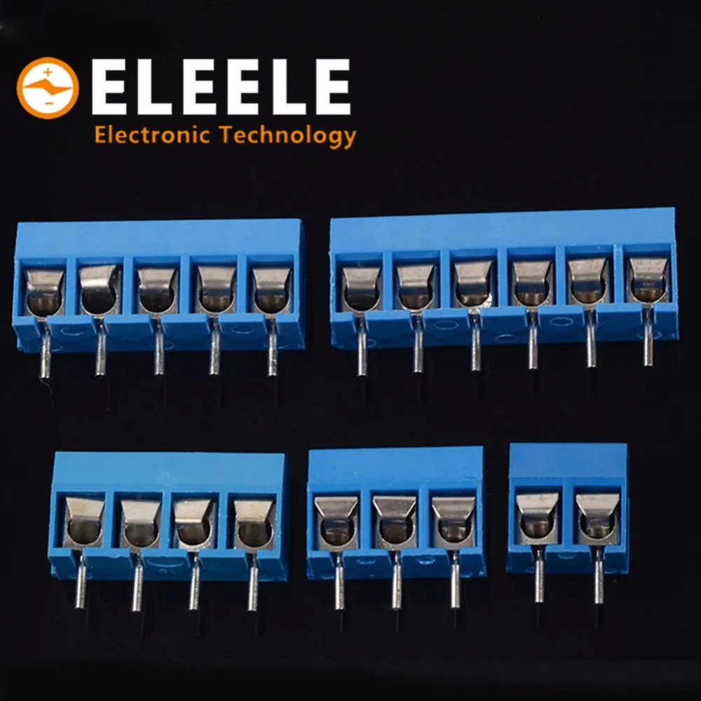 

10Pcs/lot KF301-5.0-2P KF301-3P KF301-4P Pitch 5.0mm Straight Pin 2P 3P 4P Screw PCB Terminal Block Connector Blue Green PN35