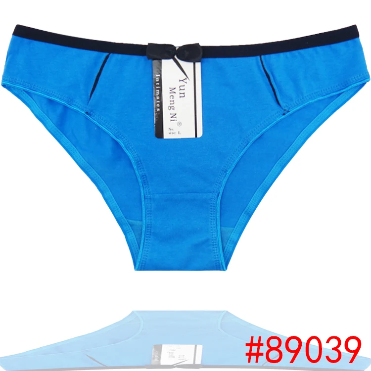Promotion Solid Cotton Lady Bikini Underwear Spandex Boyleg Stretch