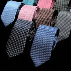 7 см галстуки для мужчин, однотонные полосы, цветы, жаккардовые галстуки, аксессуары для свадебной вечеринки, рубашки, одежда, длинные
