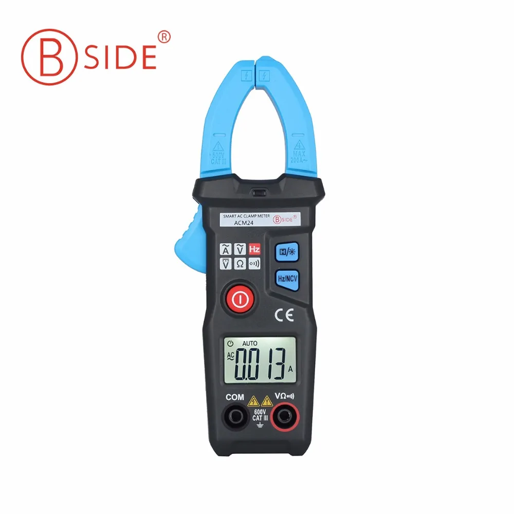 

BSIDE ACM24 Intelligent Measurement 200A MINI Ditgital AC Current Clamp Meter Multimeter Induction Voltage Alarm