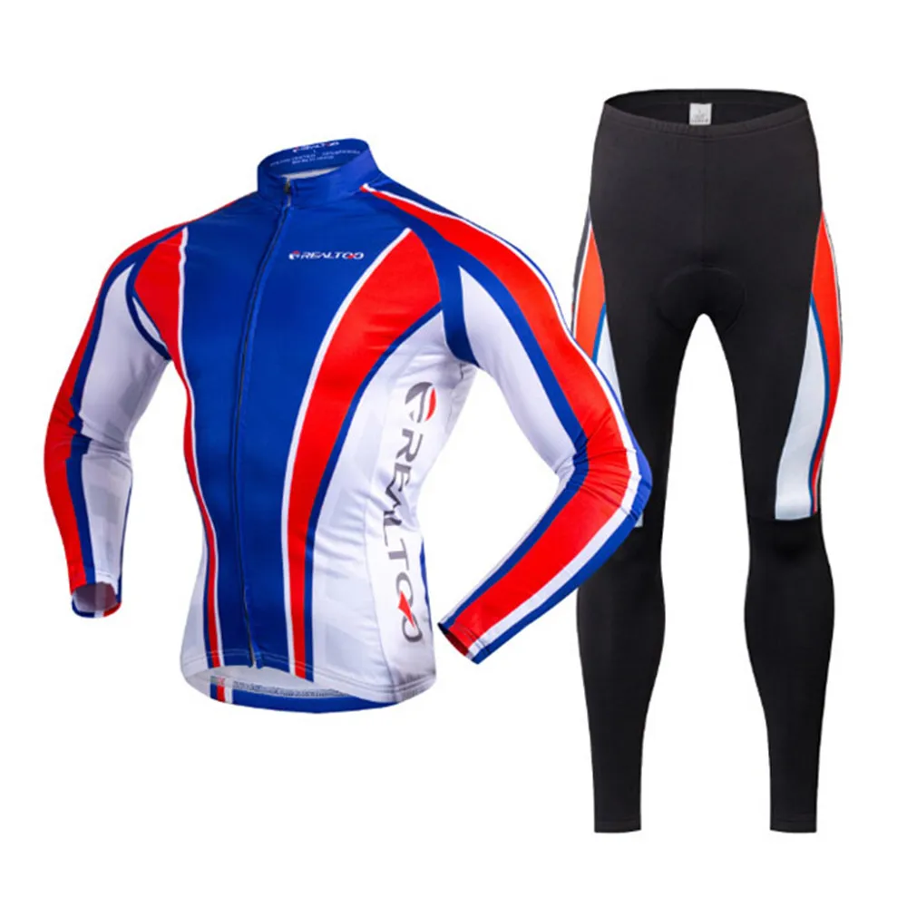 Winter Cycling Bicycle Set Men Fleece Thermal Jacket Jersey Men Bike