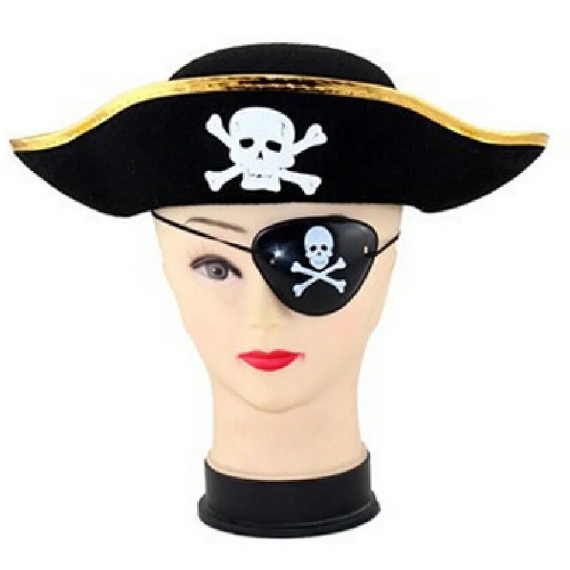 FD2657 Halloween Props Pirates Eye Patch One Eye Mask Stylish Pirate