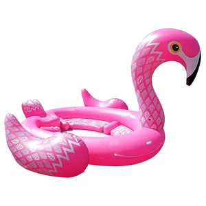 6 Person Huge Inflatable Flamingo Pool Float 530CM Giant Inflatable Swimming Pool Island Lounge Pool Party Toys