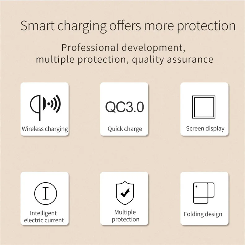 10.Fast Charging Wireless Charger 5 USB Port Charger Adapter