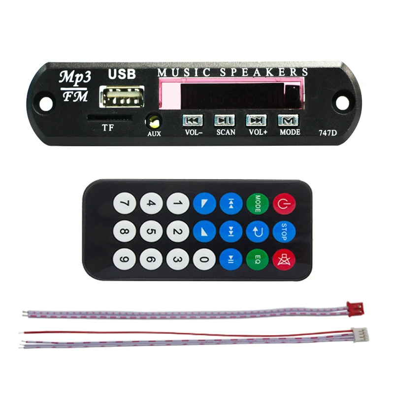 12 В DC TF FM радио аудио mp3 плеер AUX 3 5 мм MP3 модуль декодер плата USB источник питания