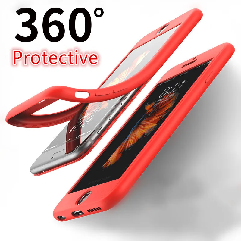 Xinmanrou Fashion Soft TPU Cover Cases for iPhone 7 Case 360 Degree Full Body Protection 6 Plus 6s |