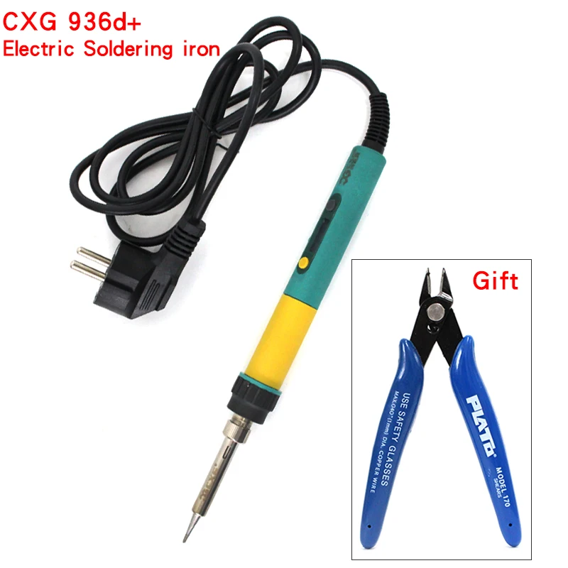 Wzrost jakości CXG 936d + cyfrowy LCD regulacja temperatury elektryczna stacja lutownicza elektryczna lutownica 100W 220V ue + prezent Wzrost jakości CXG 936d + cyfrowy LCD regulacja temperatury elektryczna stacja lutownicza elektryczna lutownica 100W 220V ue + prezent