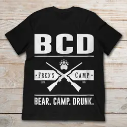 GILDAN бренд Fred's Camp Estd 1967 Bear Camp Drunk Bcd 2019 Летняя мужская футболка с коротким рукавом