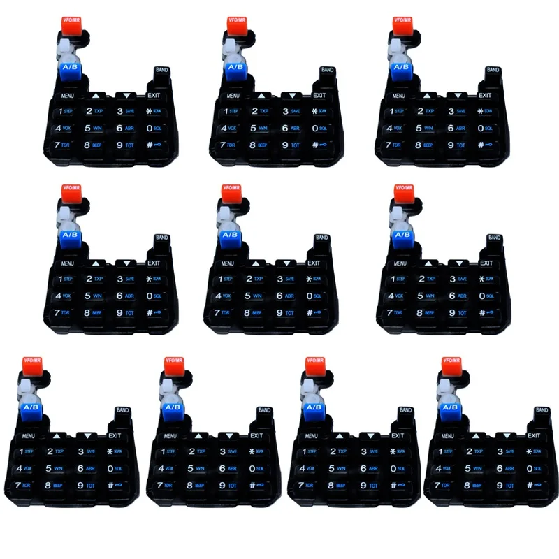 10 шт. Baofeng портативная рация UV5R цифровые клавиши клавиатуры для Pofung UV двухстороннее радио UV-5R UV-5RA UV-5RC UV-5RE серии - Цвет: 10PCS