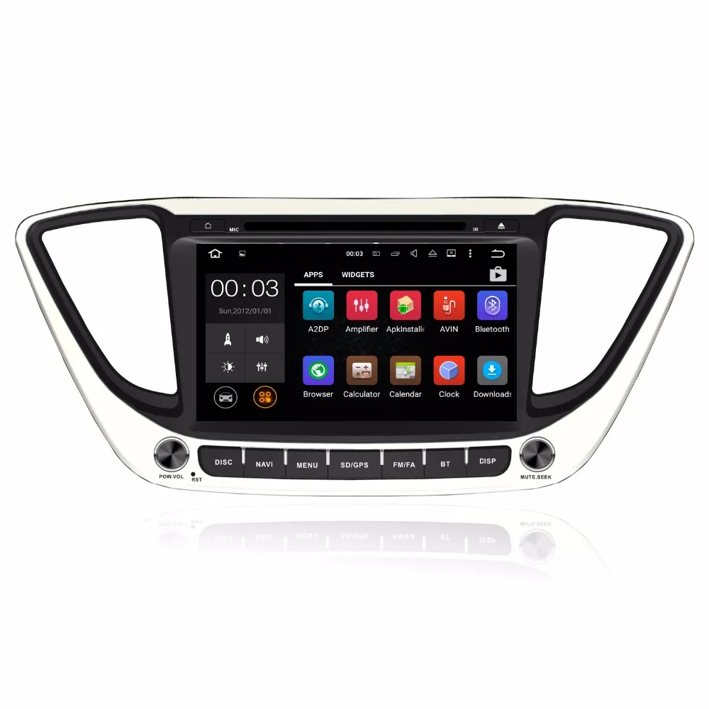 Top 8" Android Car DVD Player with GPS 3G/WIFI/BT TV DVR,Audio Radio Stereo,Car PC/multimedia headunit for Hyundai Verna 2016 2017 0