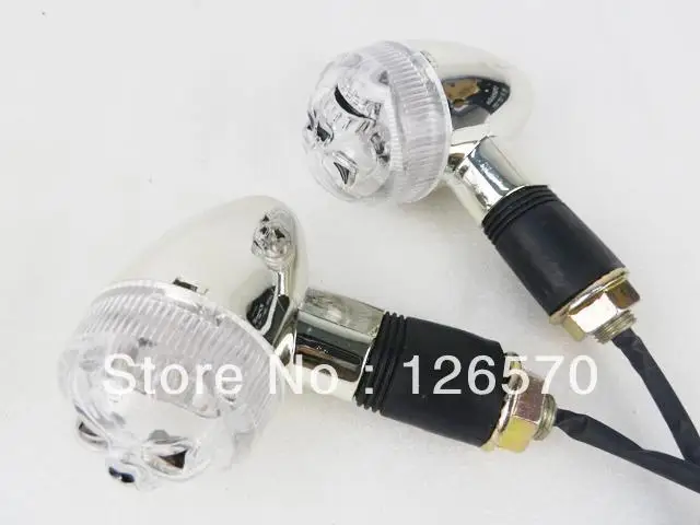 

Skull Skeleton Motorcycle LED Turn Signal Indicator Light Blinker For Suzuki Yamaha Harley Sportster XL1200 883 Dyna Softail