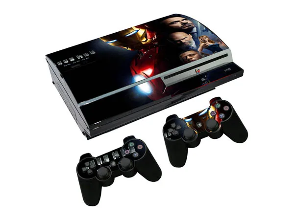 Best Price Iron Man PVC Skin Stickers for Sony Playstation 3 Fat for PS3 Fat Console and Controllers