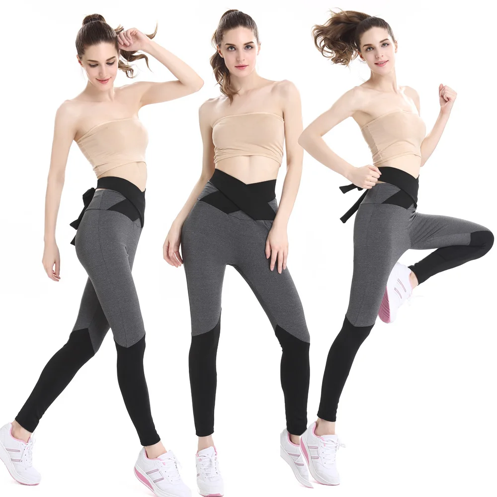 

2019 New bowknot Bandages Leggings Quick-drying Gothic Leggings Fashion Ankle-Length Breathable Fitness Leggings