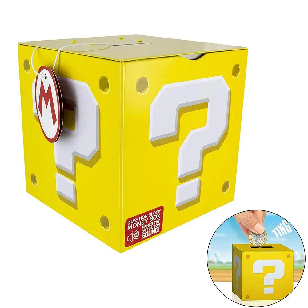 Желтый вопрос шаблон блок копилка заставка оловянные Пазлы для детей квадратная коробка формы копилка