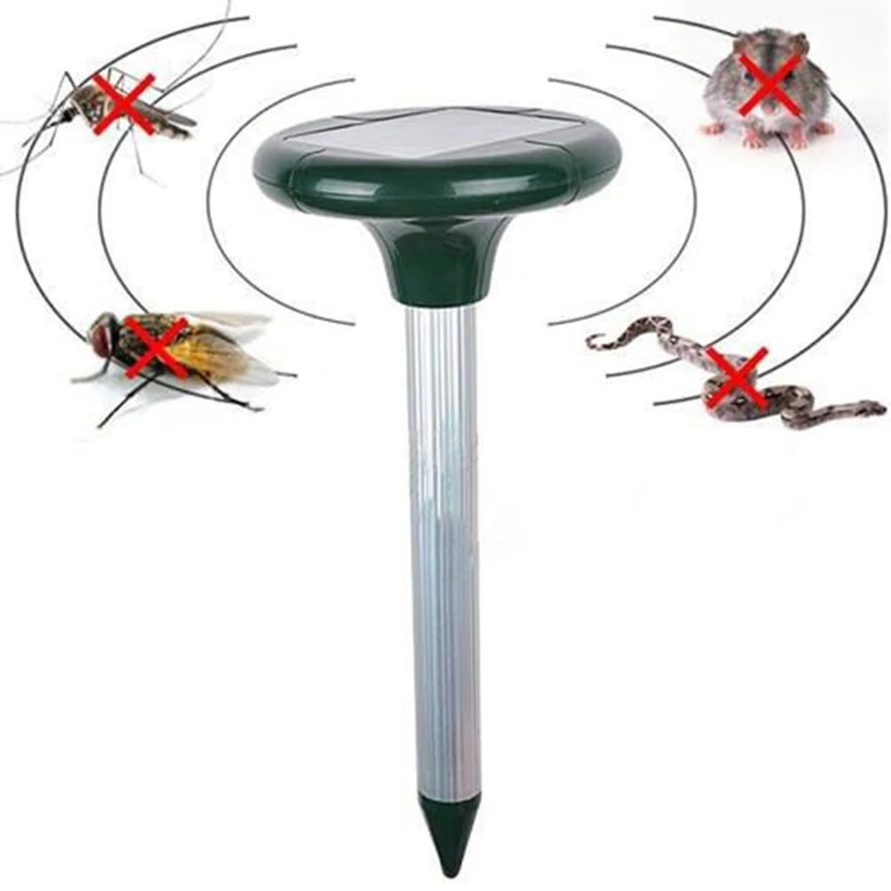 Солнечный Ультра звуковой Отпугиватель змеи звуковой отпугиватель животных устройство для контроля над птицами двойной светодиодный свет экологически чистое устройство