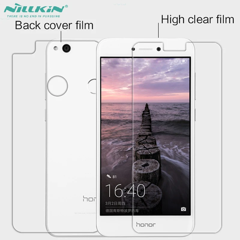 

Nillkin 2pcs huawei p8 lite 2017 back protect film + screen protector For Huawei honor 8 lite