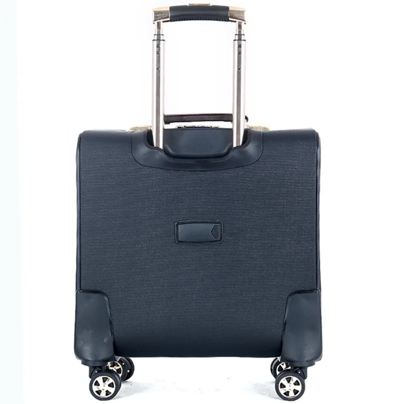 BOLO BRAVE New 16 I nch Высокое качество PU кожаный чехол на колесиках Мужская посадка в бизнес-класс женские сумки для путешествия чемодан на колесиках сумка