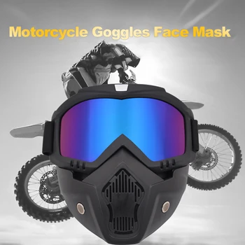 

Professional Modular Mask Detachable Goggles And Mouth Filter Perfect for Open Face Motorcycle Half Helmet or Vintage Helmets