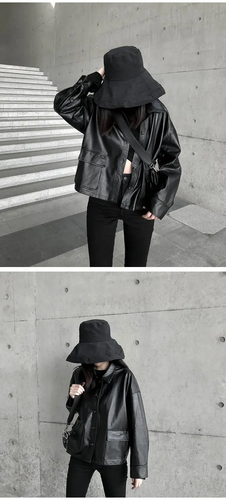 Для женщин 2019 Демисезонный Повседневное тонкая куртка из искусственной кожи женский с длинным рукавом лацкане пальто дамы Chic Wild