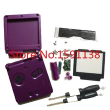 Фирменная новинка фиолетовый цвет GBASP Корпус основа для GameboyAdvance SP ручной Consoloe с X/Y отвертки