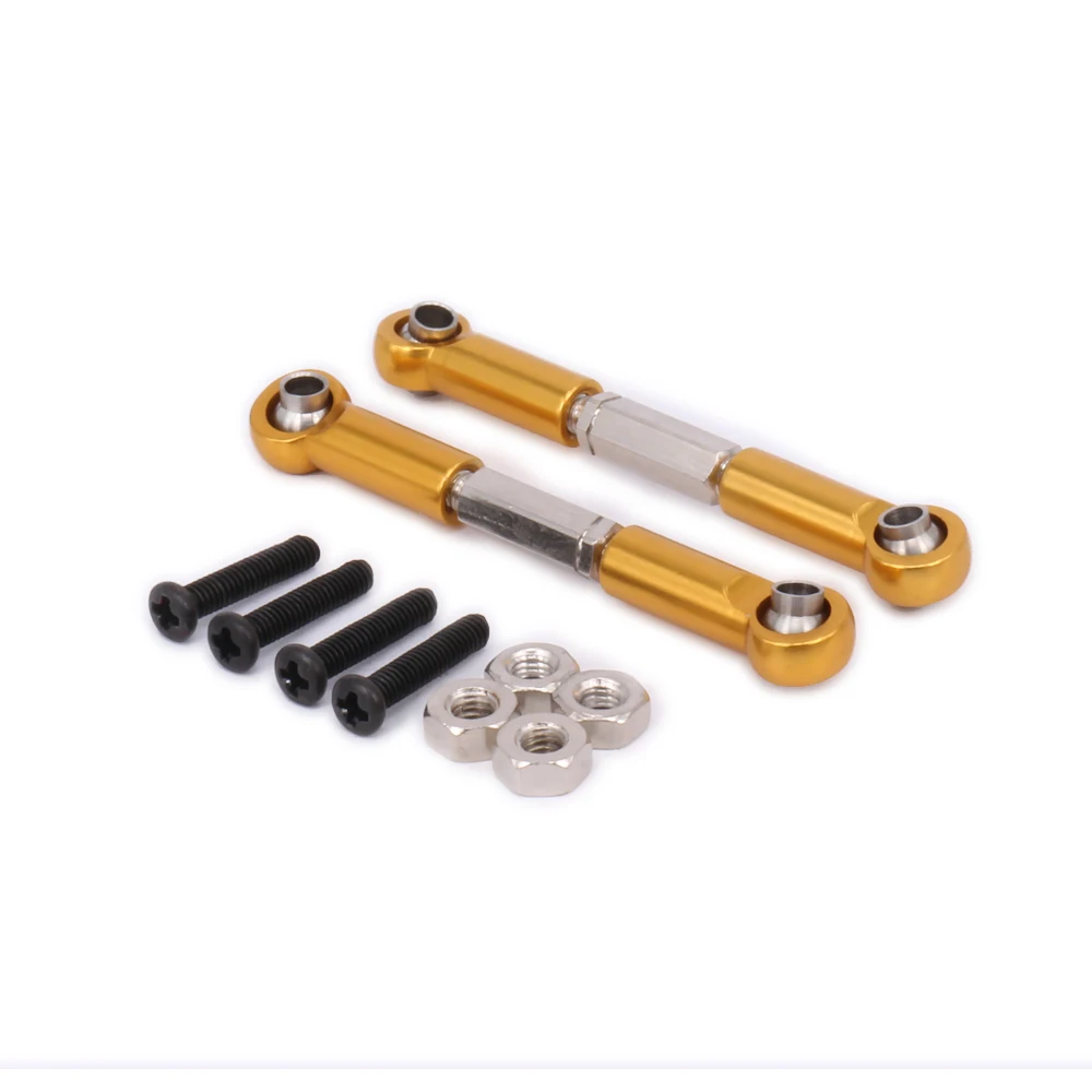 2PCS Alloy Tie Rod Servo Link Toe Rod For RC Hobby Model Car 1 12
