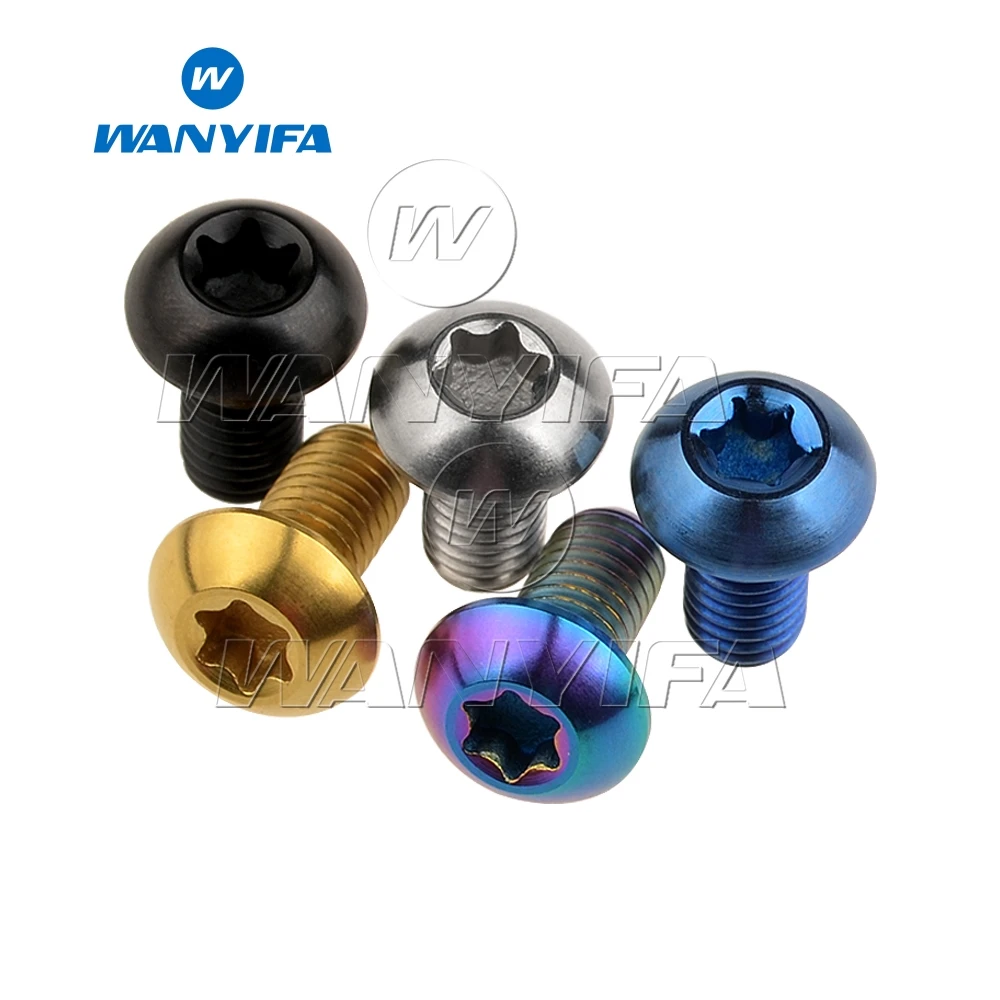 Титановый "Wanyifa" Болт M5x10mm T25 с шестигранной головкой винт для ...