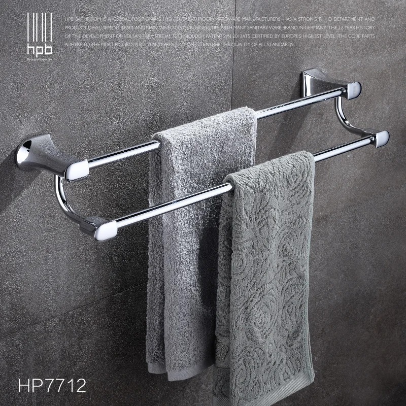

double pole towel bar full copper a integrated bathroom towel rack bathroom hangs 7712 towel rack