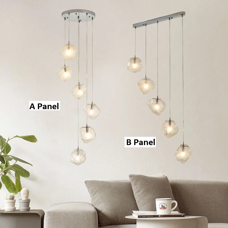 Creative personality postmodern simplicity pendant light Nordic living room restaurant bedroom Ice Cube pendant lamp