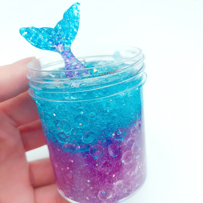 

50ml Rainbow Mermaid Slime Plasticine Clay Light Clay Colorful Modeling Polymer Clay Mud Slime For Kids Handgum Antistr