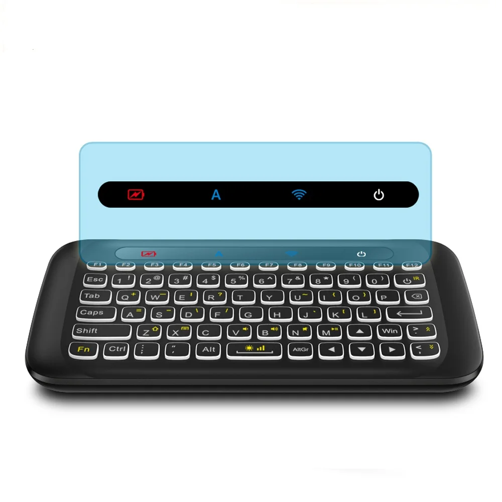

Mini Universal Remote Control 2.4G Backlit Fly Air Mouse Gyro Wireless Keyboard Large Touchpad for Smart Android Samsung TV Box