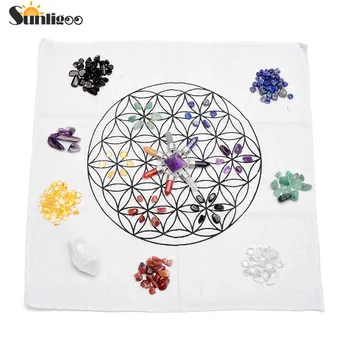 

Sunligoo 7 Chakra Healing Crystals Stones Grids Kit Amethyst Pyramid Energy Generator,Clear Quartz Crystal Wand,Grid Altar Cloth